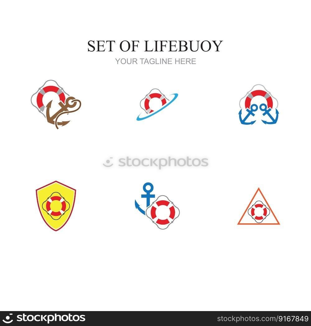 set vector illustrasi of Lifebuoy Logo and Symbol design — Stockphotos.com