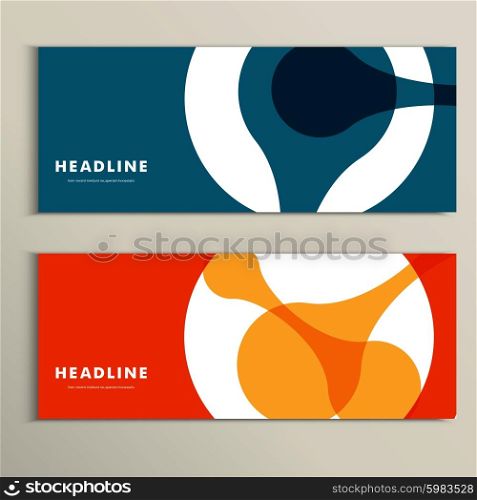 Set vector pattern with abstract circle banner.. Set vector pattern with abstract circle banner