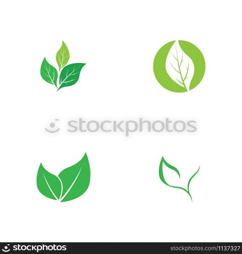 Set Vegan Logo Template vector symbol nature