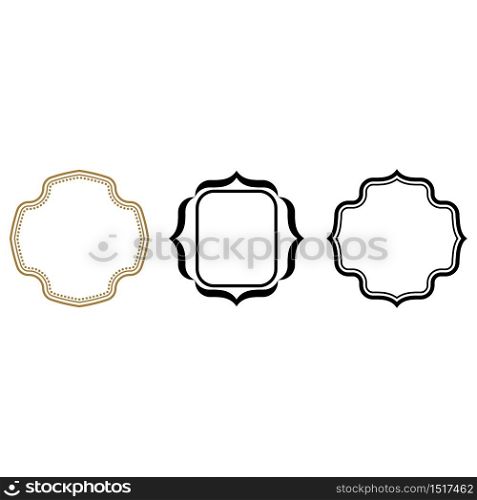 Set Vintage Ornament Greeting Card Vector Template
