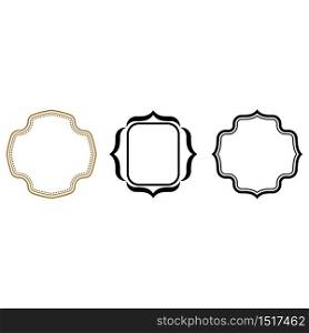 Set Vintage Ornament Greeting Card Vector Template