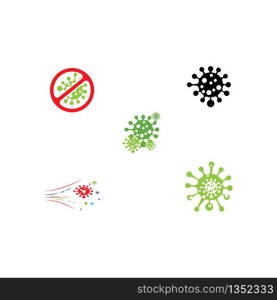 Set Virus Logo Template vector symbol nature