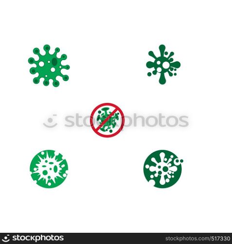 Set Virus Logo Template vector symbol nature