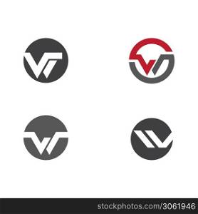 Set W Letter Logo Template vector illustration design
