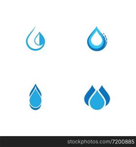 Set Water drop Logo Template vector illustration design