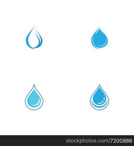 Set Water drop Logo Template vector illustration design