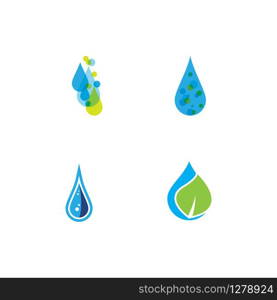 Set Water drop Logo Template vector symbol nature