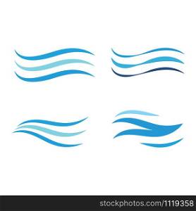Set Waves Logo Template vector symbol nature