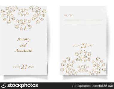 Set wedding card flyer pages ornament concept Vector Image