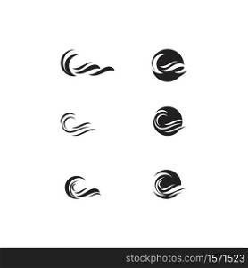 Set Wind Logo Template vector symbol nature