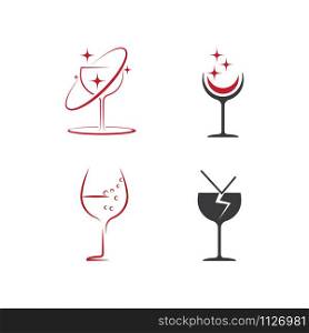 Set Wine Logo Template vector symbol nature