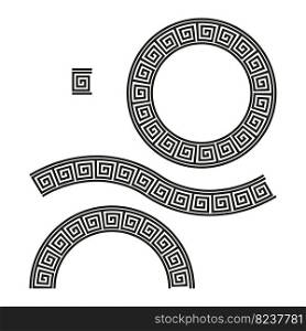 Set with parts roman ornament. Geometric seamless pattern. Vector illustration. EPS 10.. Set with parts roman ornament. Geometric seamless pattern. Vector illustration.