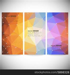 Set with polygonal abstract shapes, circles, lines and triangles.