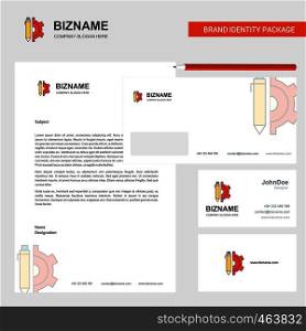 Setting Business Letterhead, Envelope and visiting Card Design vector template