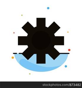 Setting, Cog, Gear Abstract Flat Color Icon Template