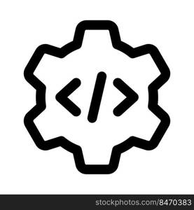 Setting cogwheel logotype for language programming software