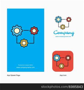 Setting Company Logo App Icon and Splash Page Design. Creative Business App Design Elements