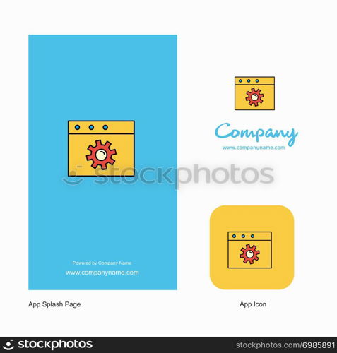 Setting Company Logo App Icon and Splash Page Design. Creative Business App Design Elements