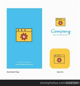 Setting Company Logo App Icon and Splash Page Design. Creative Business App Design Elements