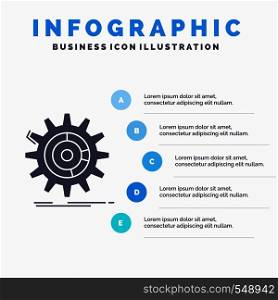 setting, data, management, process, progress Infographics Template for Website and Presentation. GLyph Gray icon with Blue infographic style vector illustration.. Vector EPS10 Abstract Template background