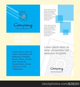 Setting document Company Brochure Title Page Design. Company profile, annual report, presentations, leaflet Vector Background