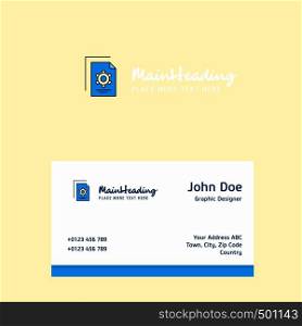 Setting document logo Design with business card template. Elegant corporate identity. - Vector