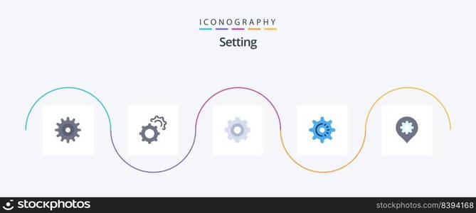 Setting Flat 5 Icon Pack Including map. setting. gear. gear. setting
