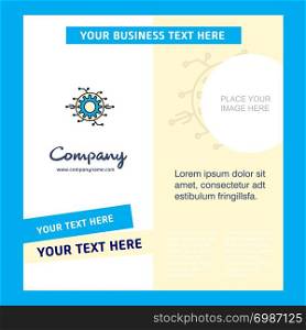 Setting gear Company Brochure Template. Vector Busienss Template