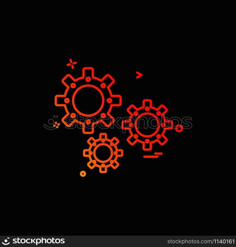 Setting Gear icon design vector