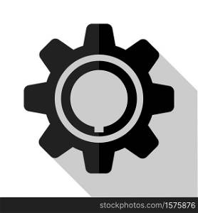 Setting gear icon vector. Gear sign. Concept vector icon. Flat gear