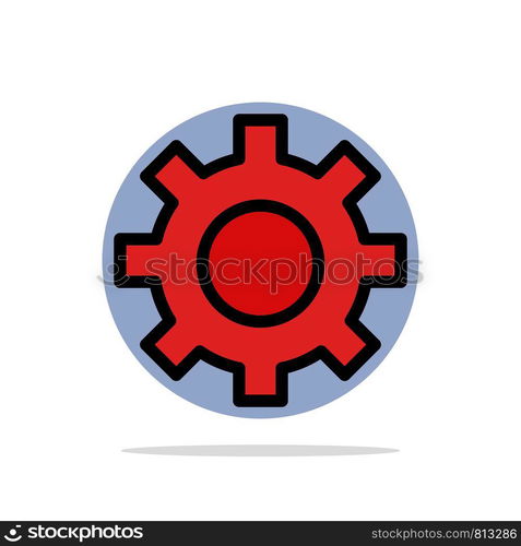 Setting, Gear, Interface, User Abstract Circle Background Flat color Icon