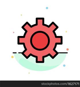 Setting, Gear, Interface, User Abstract Flat Color Icon Template