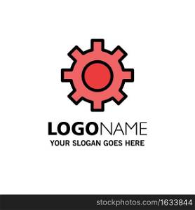 Setting, Gear, Interface, User Business Logo Template. Flat Color