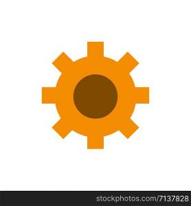 Setting, Gear, Interface, User Flat Color Icon. Vector icon banner Template