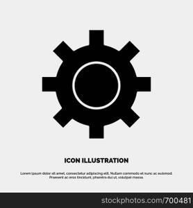 Setting, Gear, Interface, User solid Glyph Icon vector