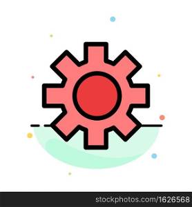 Setting, Gear, Logistic, Global Abstract Flat Color Icon Template