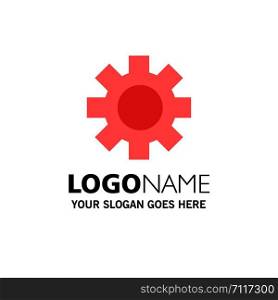 Setting, Gear, Logistic, Global Business Logo Template. Flat Color