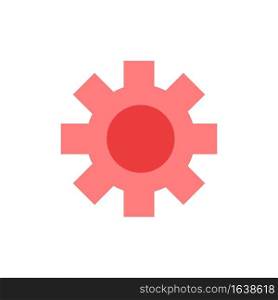 Setting, Gear, Logistic, Global  Flat Color Icon. Vector icon banner Template