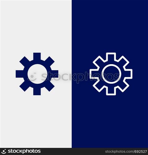 Setting, Gear, Logistic, Global Line and Glyph Solid icon Blue banner Line and Glyph Solid icon Blue banner