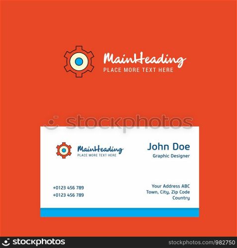 Setting gear logo Design with business card template. Elegant corporate identity. - Vector