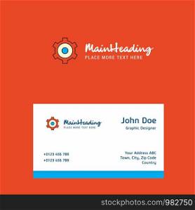 Setting gear logo Design with business card template. Elegant corporate identity. - Vector