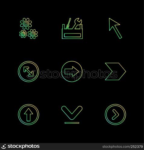 setting , gear , tools , pointer , next , arrows , directions , left , right , pointer , download , upload , up , down , play , pause , foword , rewind , icon, vector, design, flat, collection, style, creative, icons
