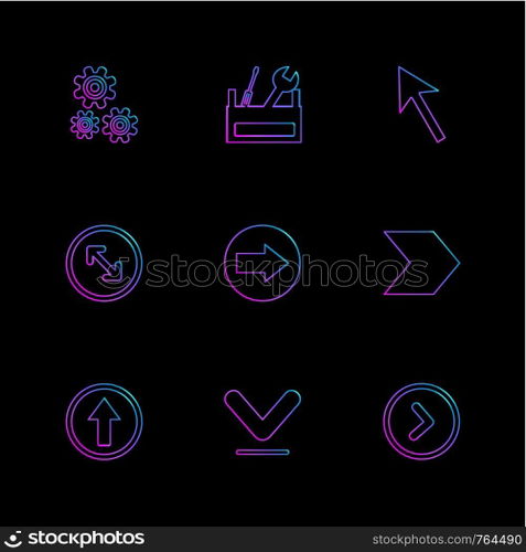 setting , gear , tools , pointer , next , arrows , directions , left , right , pointer , download , upload , up , down , play , pause , foword , rewind , icon, vector, design,  flat,  collection, style, creative,  icons