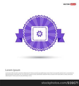 Setting icon - Purple Ribbon banner