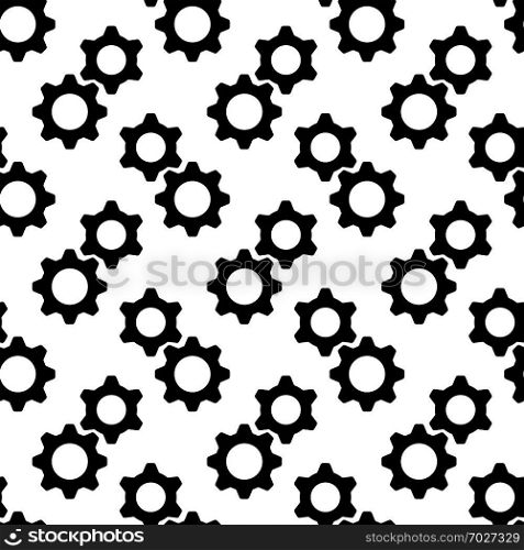 Setting Icon Seamless Pattern, Gear, User Preference Setting Vector Art Illustration
