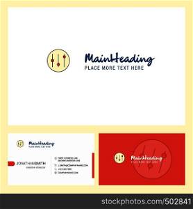 Setting Logo design with Tagline & Front and Back Busienss Card Template. Vector Creative Design