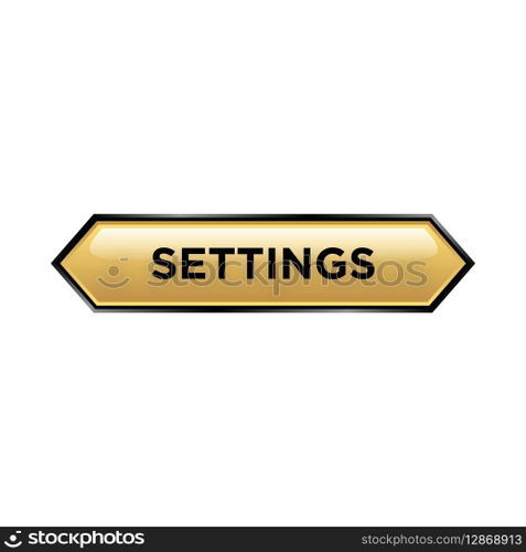 settings button website vector template