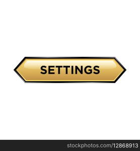 settings button website vector template