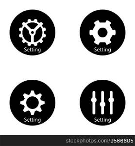 settings icon vector template illustration logo design