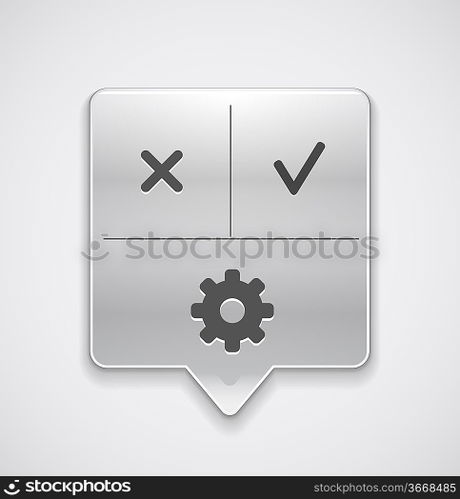 Settings pointer button